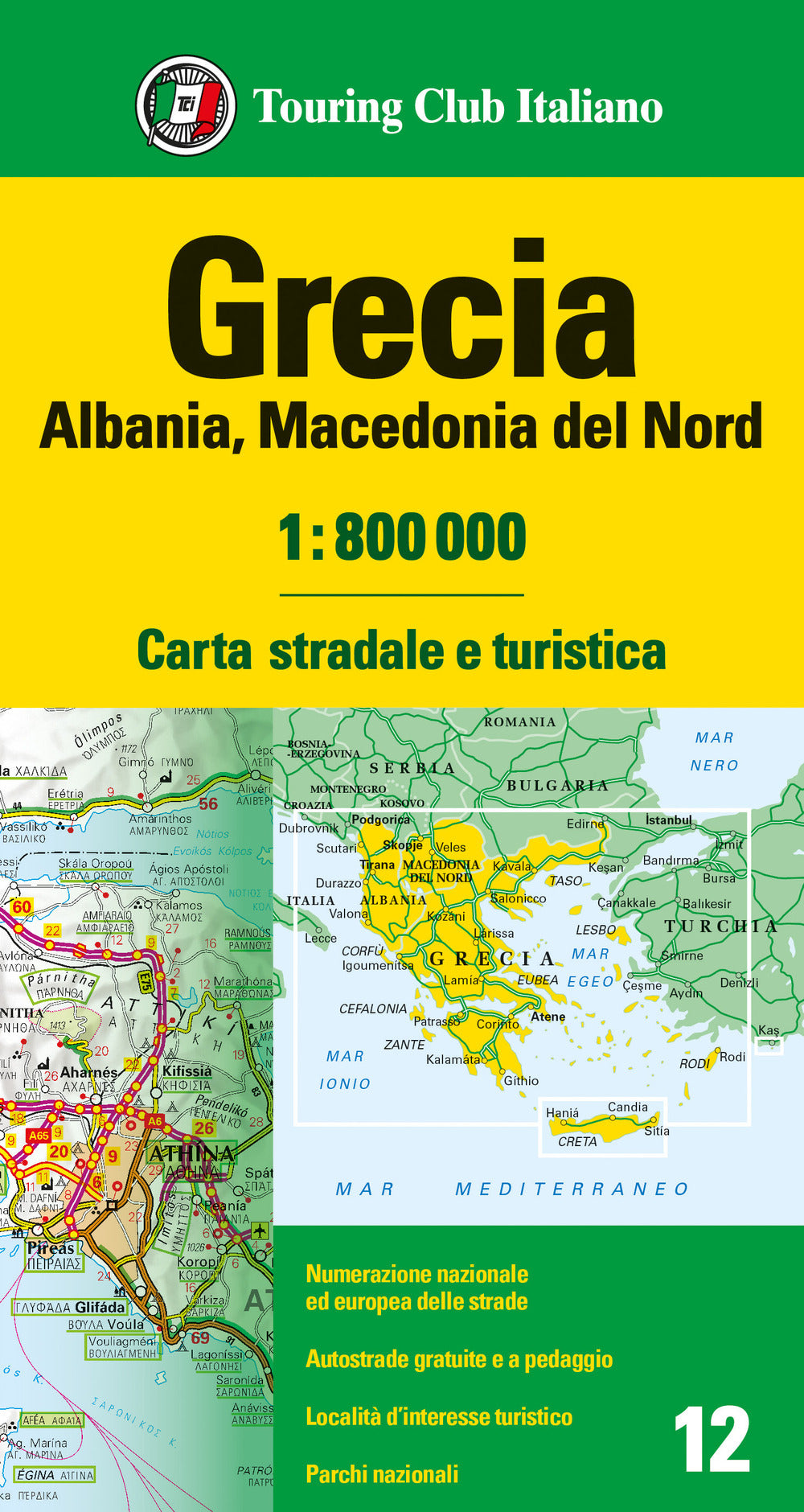 Grecia. Albania. Macedonia 1:800.000 -