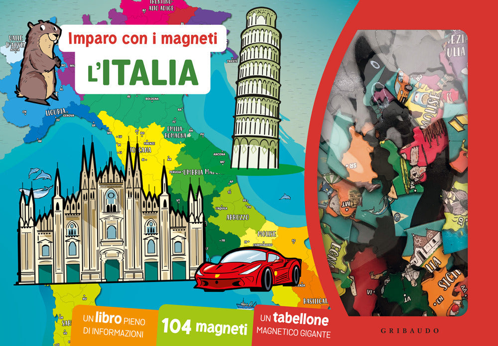 Italia. Imparo Con I Magneti. Con 104 Magneti. Con Tabellone Magnetico (l') -