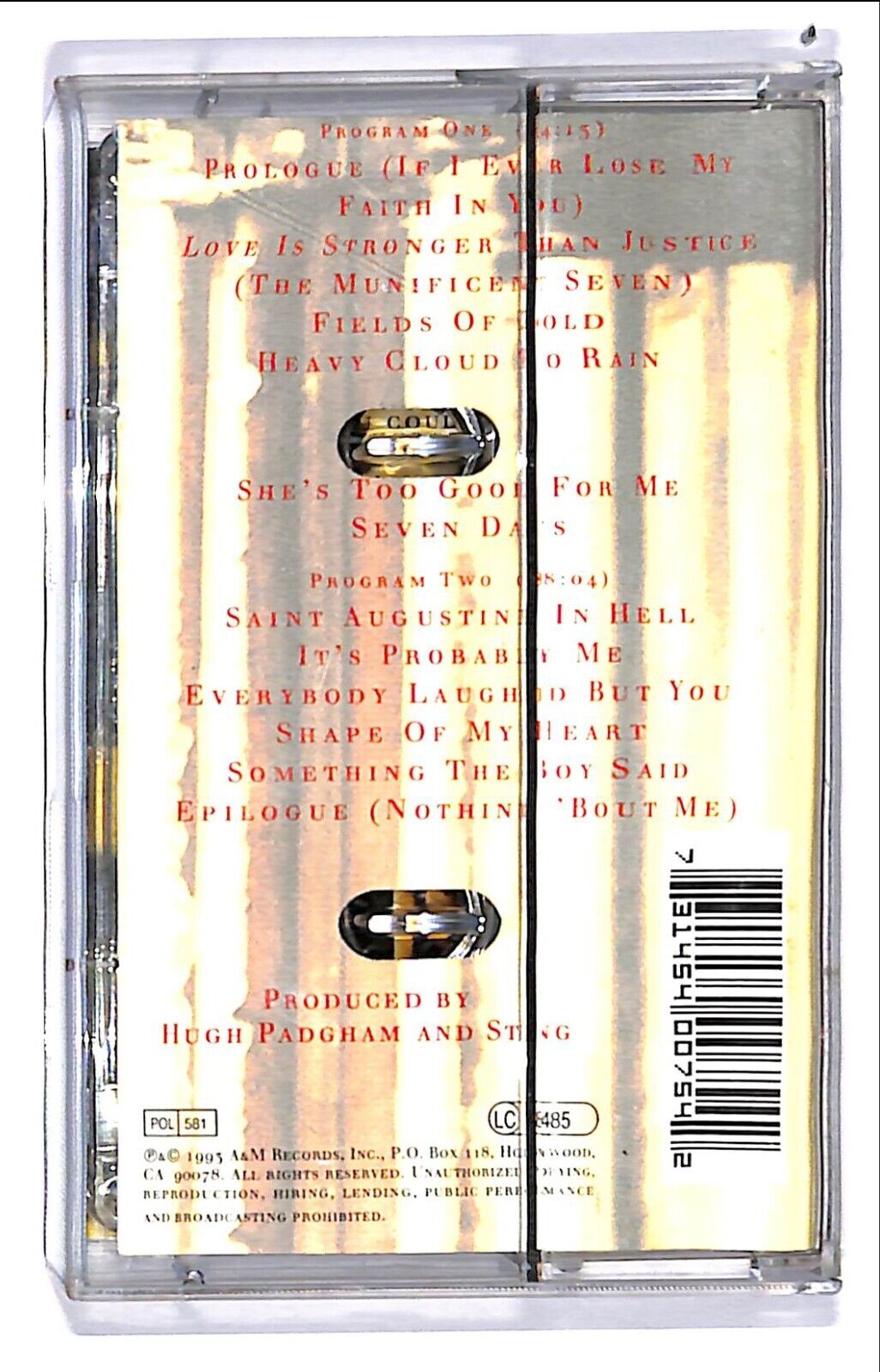 EBOND Sting - Ten Summoner's Tales Cassetta CA000107