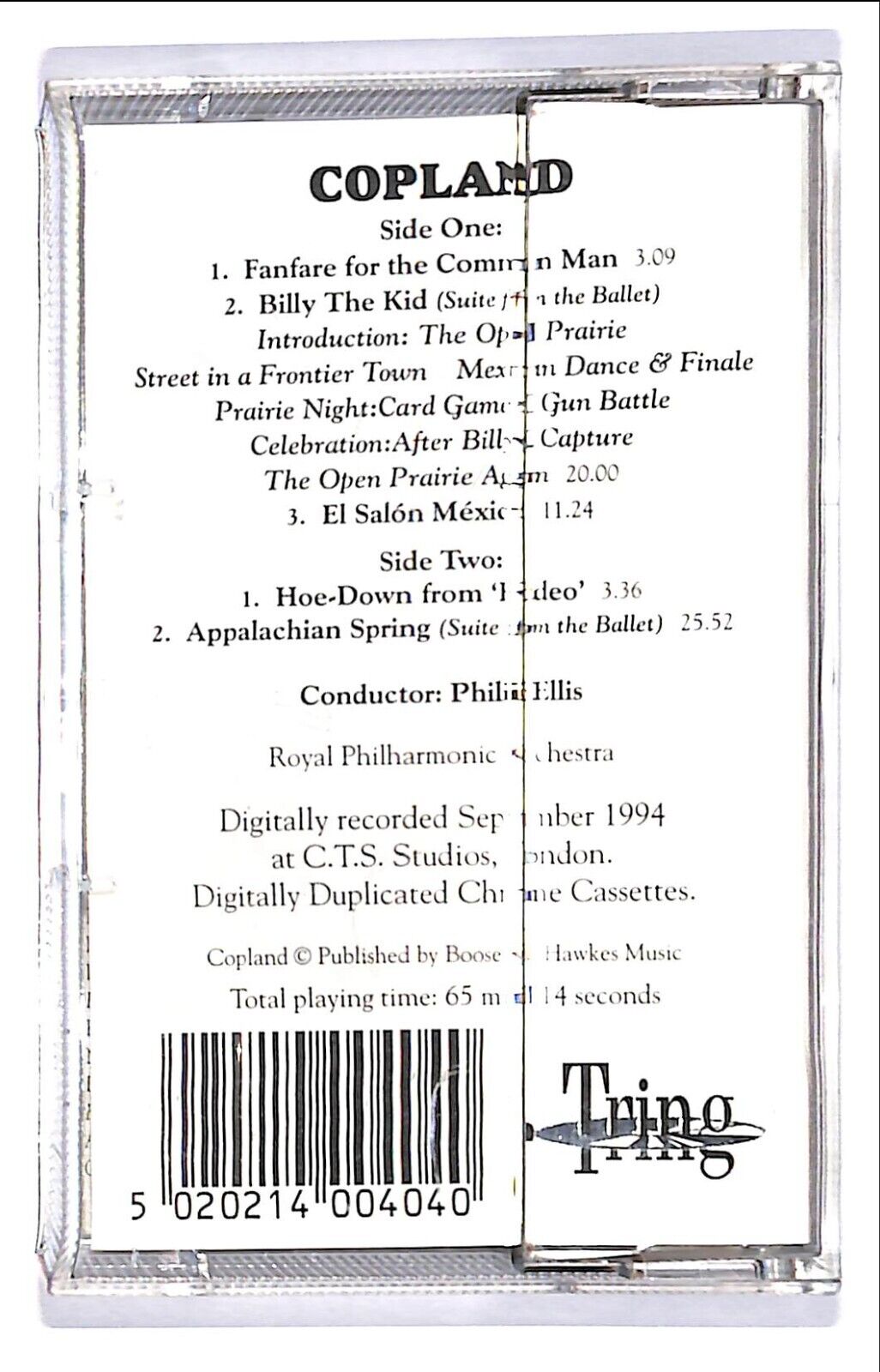 EBOND Royal Philharmonic Orchestra - Copland Cassetta CA000159