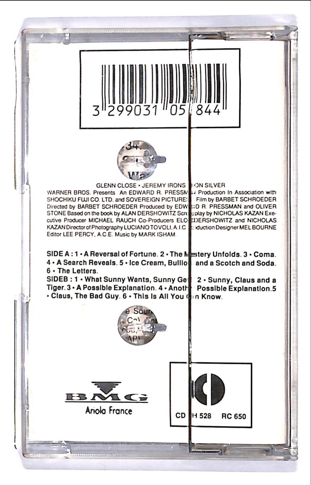 EBOND Mark Isham - Reversal Of Fortune Cassetta CA000168