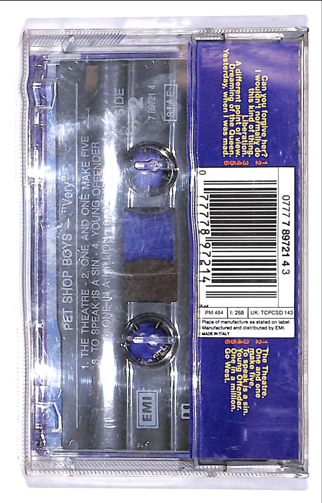 EBOND Pet Shop Boys - Very Cassetta