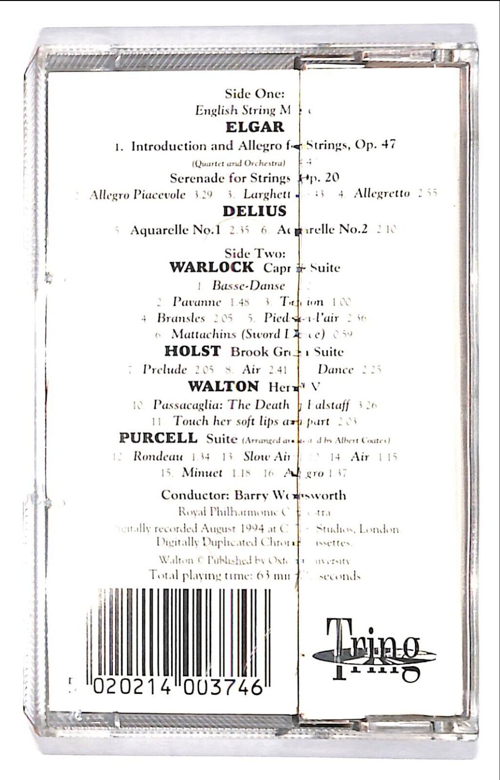 EBOND Royal Philharmonic Orchestra - English String Music Cassetta CA000282