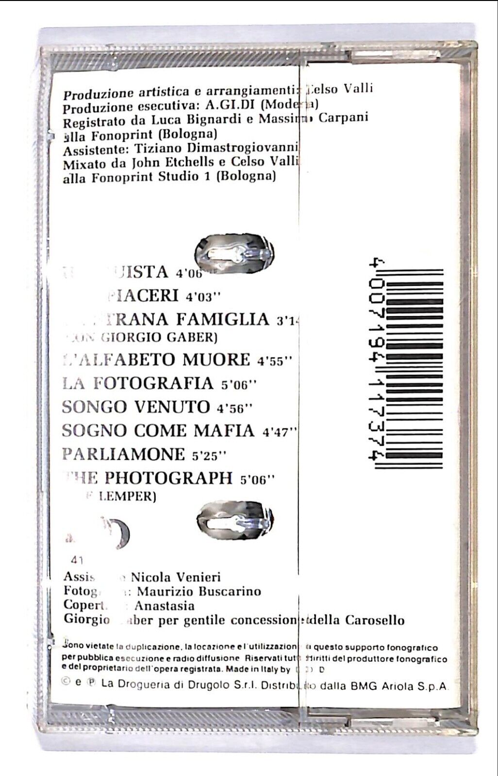 EBOND Enzo Jannacci - Guarda La Fotografia Cassetta CA000397