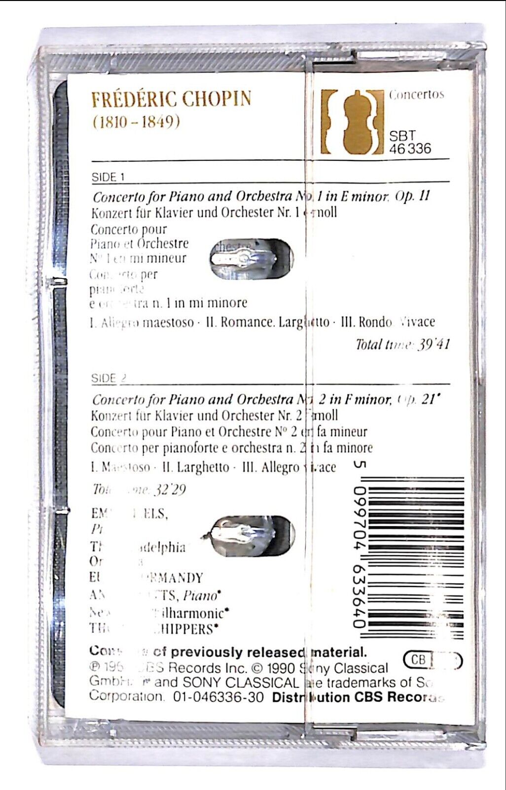 EBOND Chopin - Piano Concertos Nos. 1 & 2 Cassetta CA000408