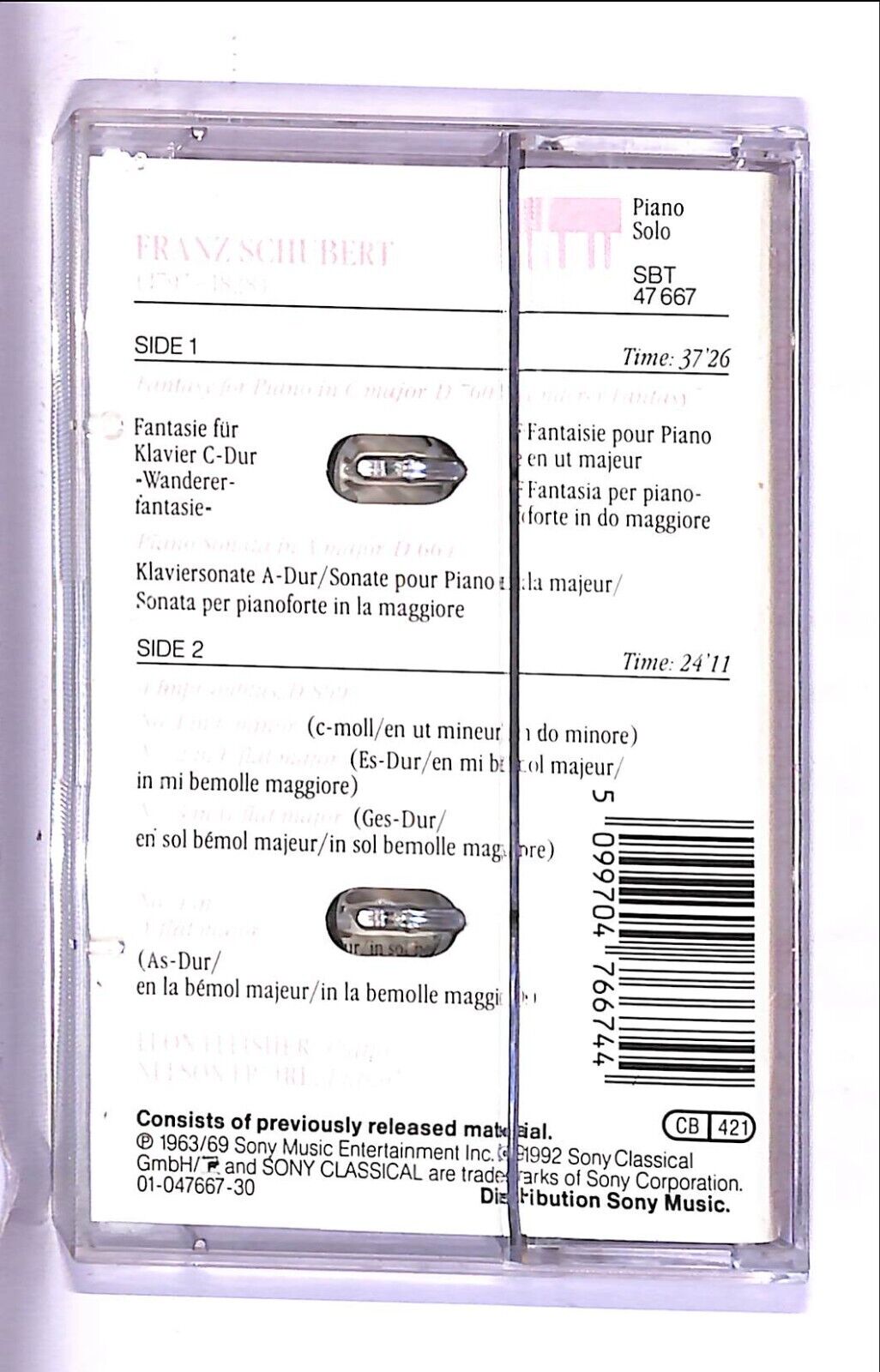 EBOND Schubert Wanderer Fantasy Cassetta CA000684