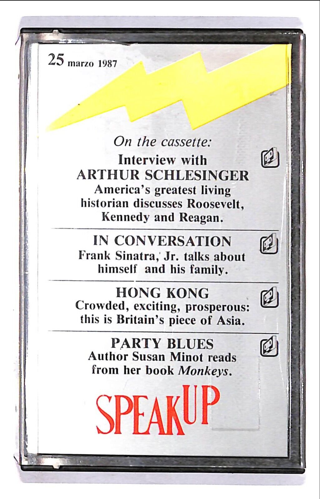 EBOND Various - Speakup 25 Marzo 1987 Cassetta CA000809