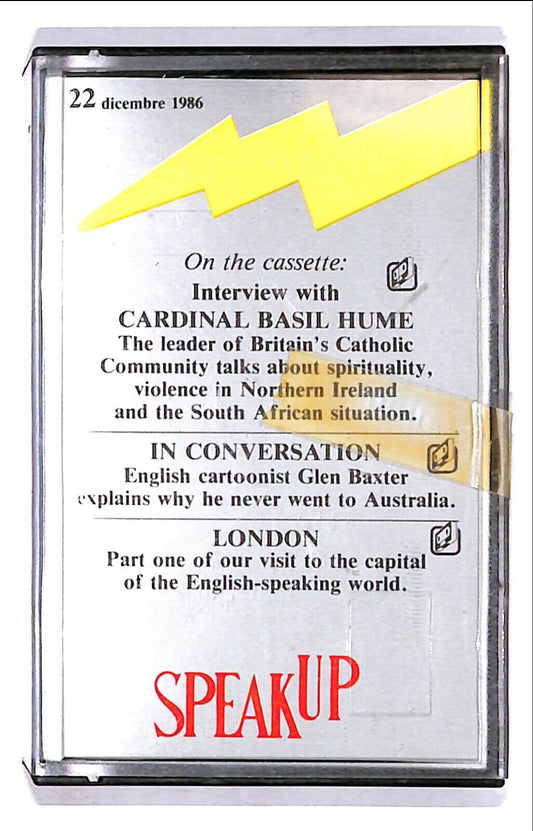 EBOND Various - Speakup 22 Dicembre 1986 Cassetta CA000813
