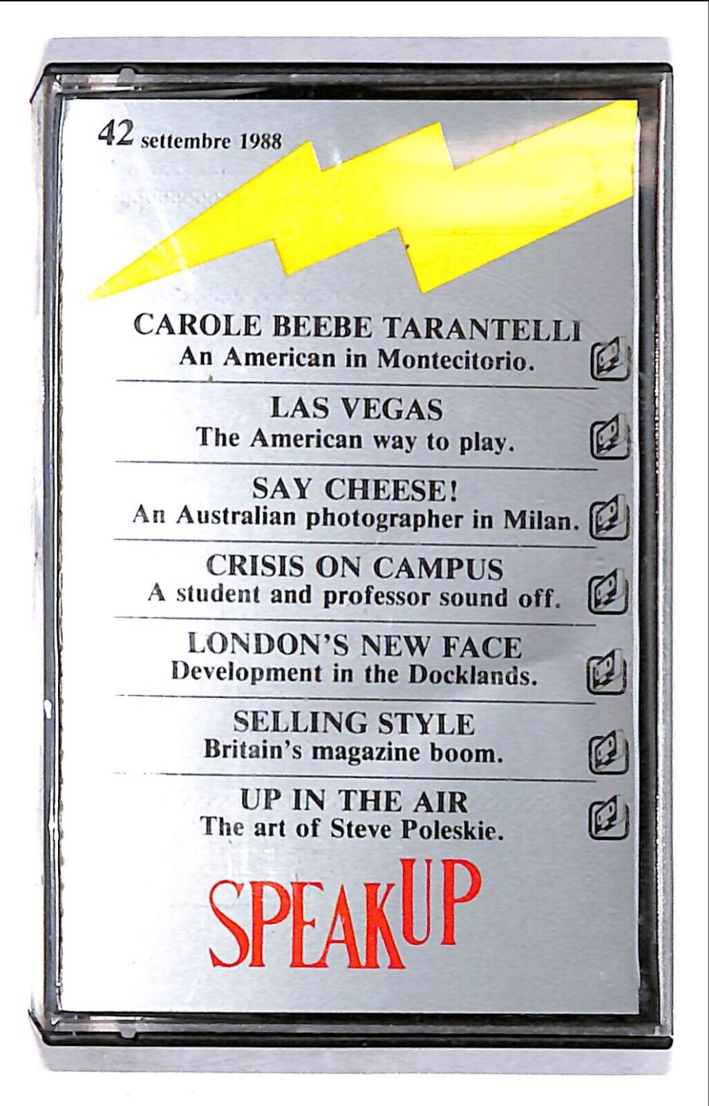 EBOND Various - Speakup 42 Settembre 1988 Deagostini Cassetta CA000874