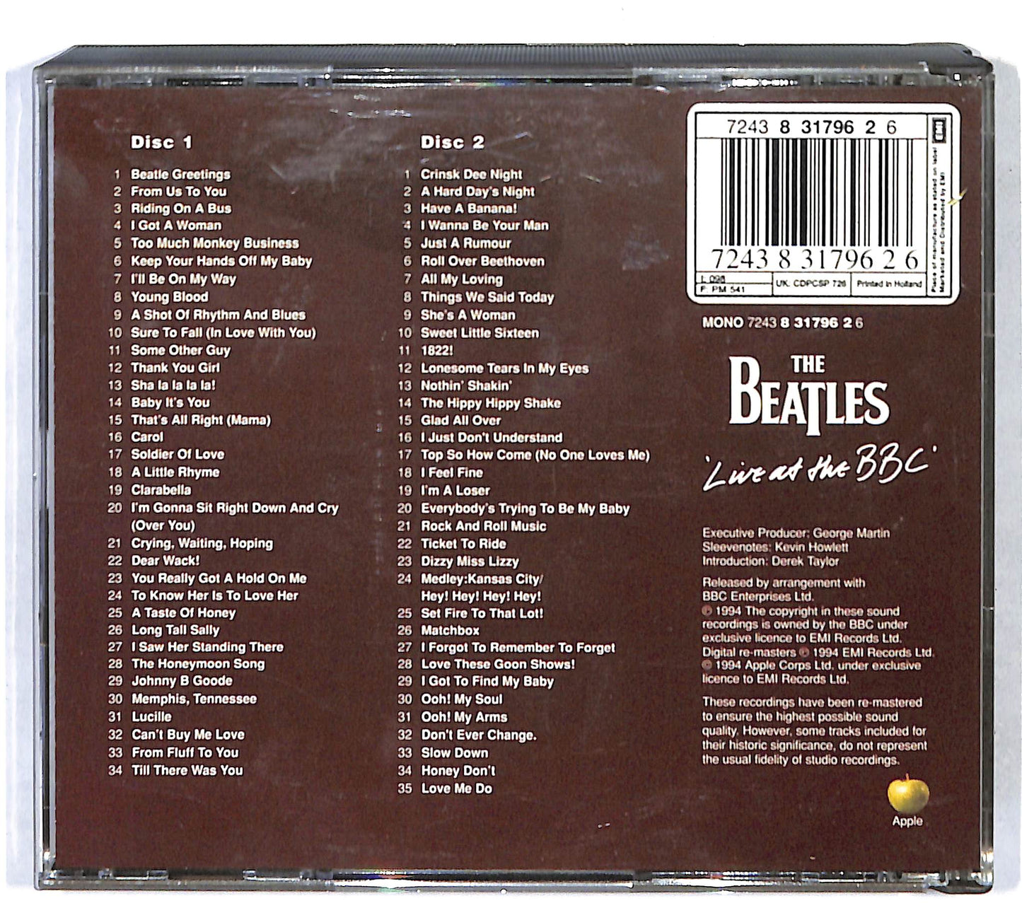 EBOND The Beatles - Live At The BBC CD CB034326