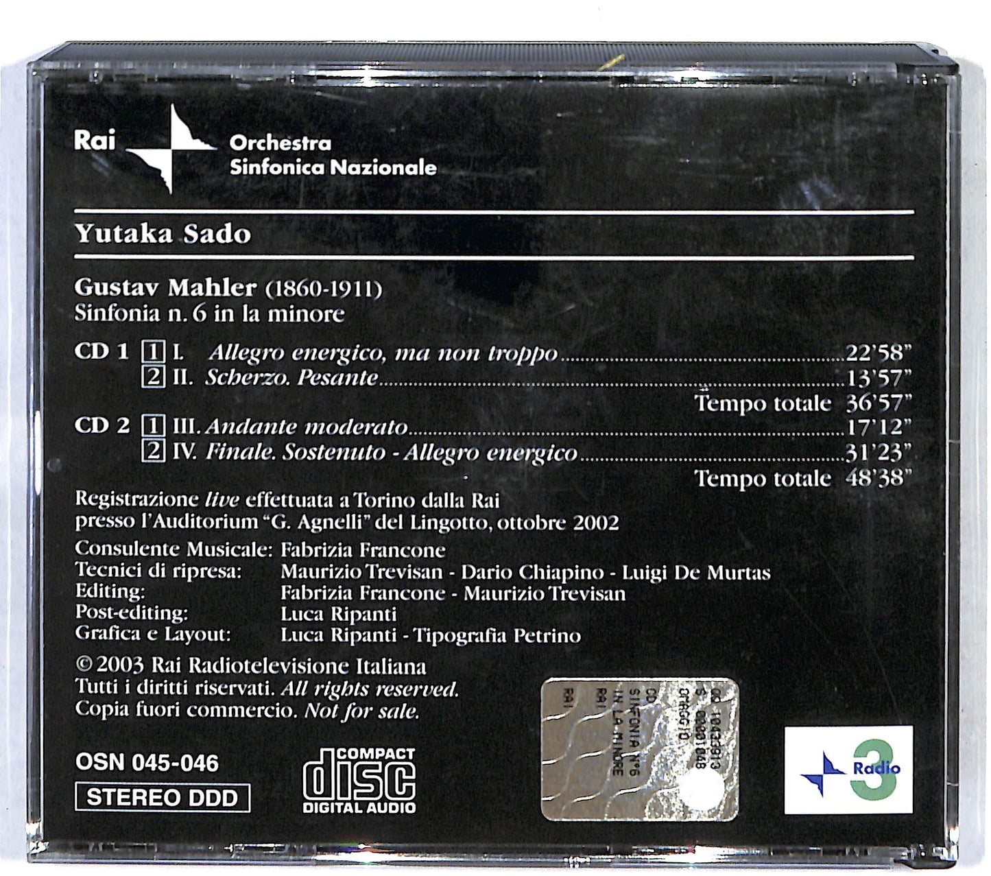 EBOND Orchestra Sinfonica Nazionale - Gustav Mahler Sinfonia n.6 CD CB034327