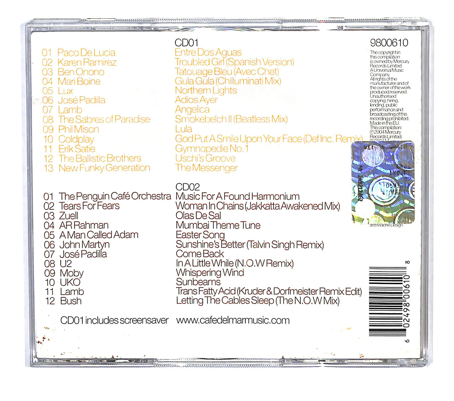 EBOND Cafe Del Mar - The Best Of - Compiled By Jose Padilla CD CB034335