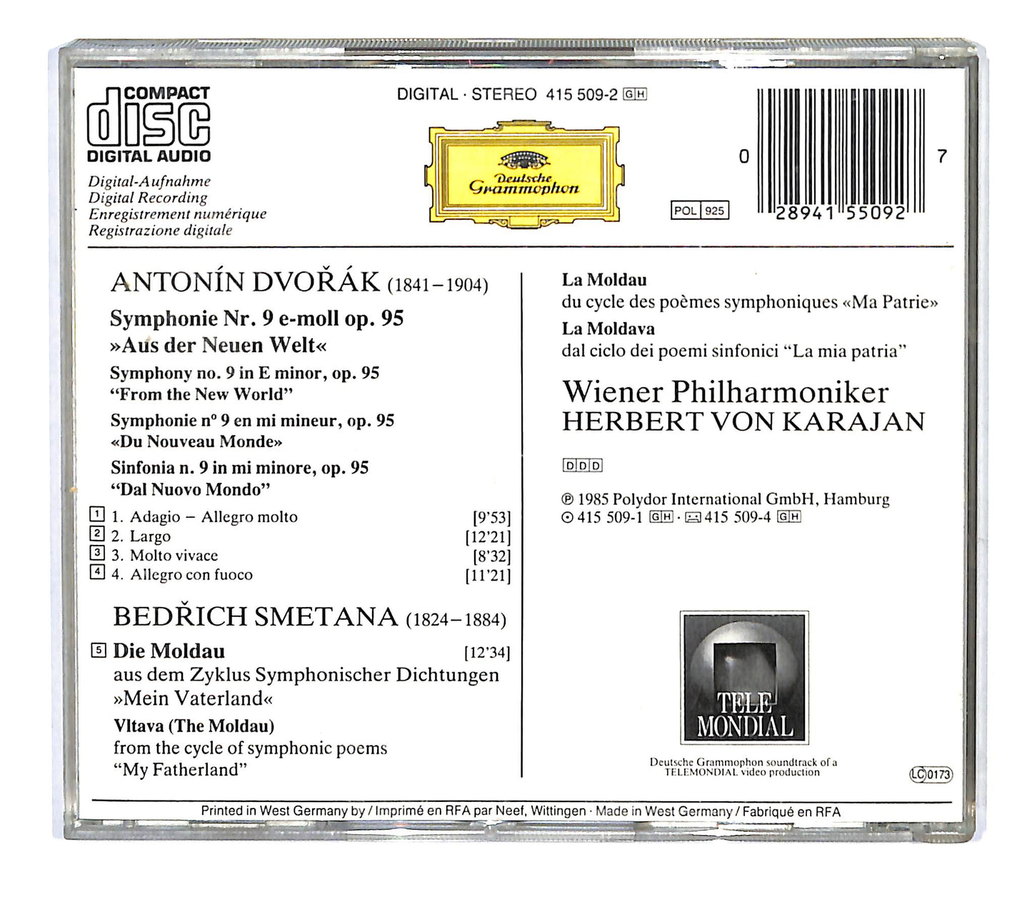 EBOND Dvorak - Symphonie Nr.9 - Smetana - Moldau CD CB034353