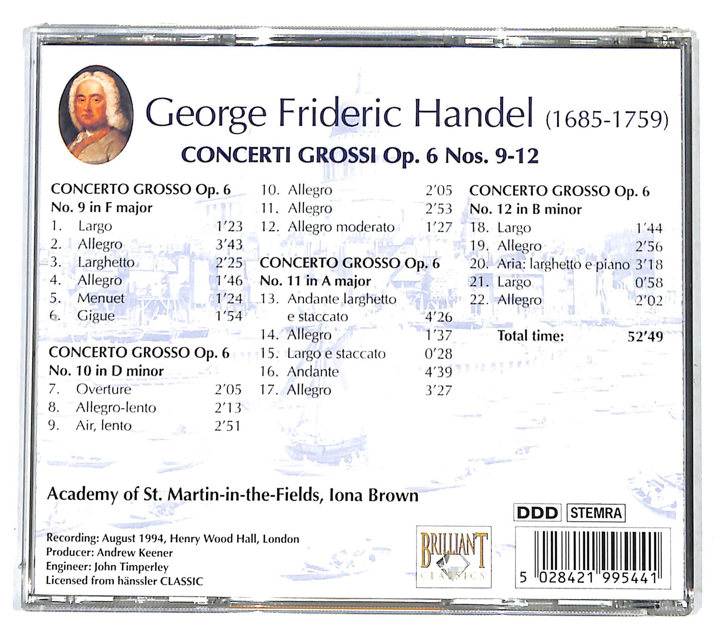 EBOND Handel - Concerti Grossi Op. 6 Nos.9-12 CD CB034623