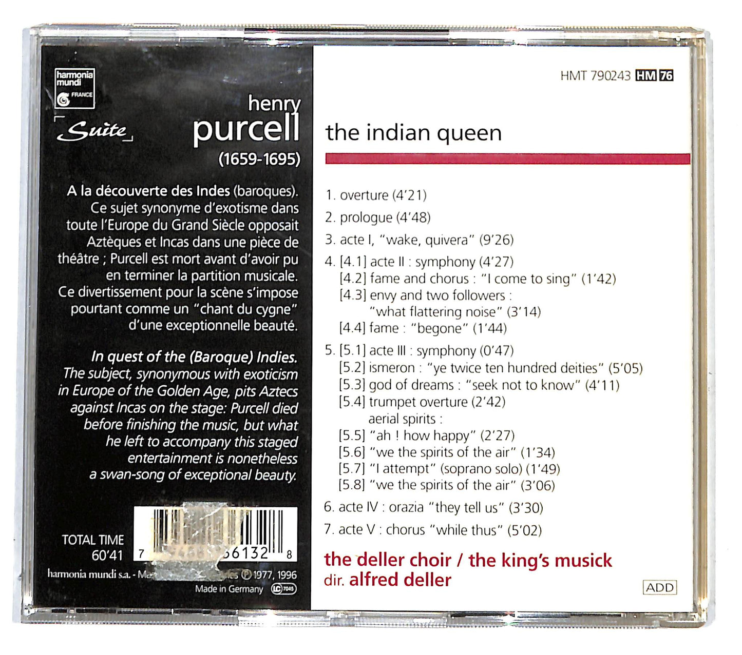 EBOND Purcell - The Indian Queen CD CB034624