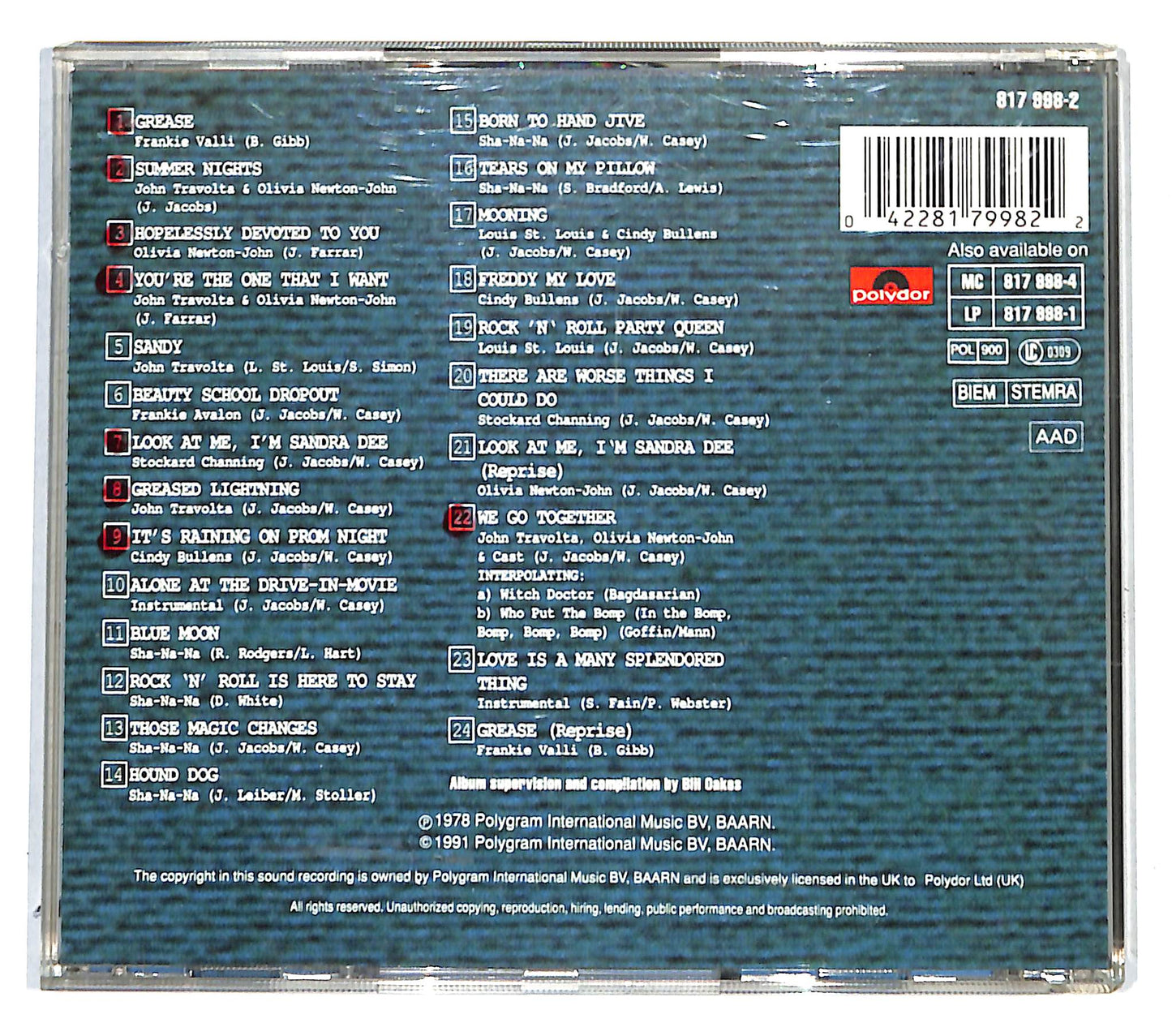 EBOND Grease (The Original Soundtrack From The Motion Picture) CD CB034631