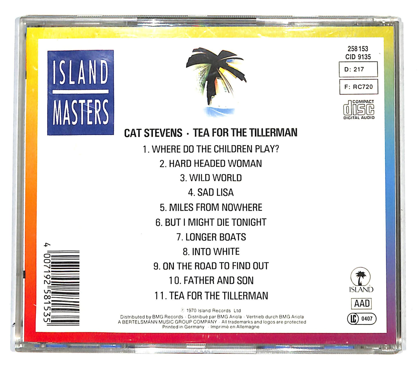 EBOND Cat Stevens - Tea For The Tillerman CD CB034641