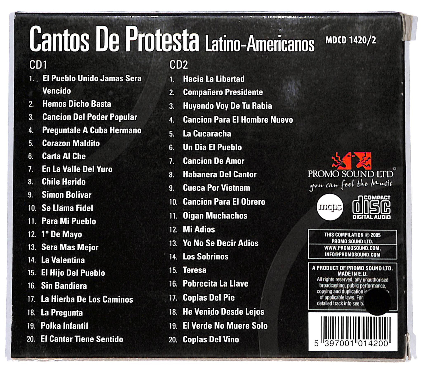 EBOND Various - Cantos De Protesta Latino-Americanos CD CB036023