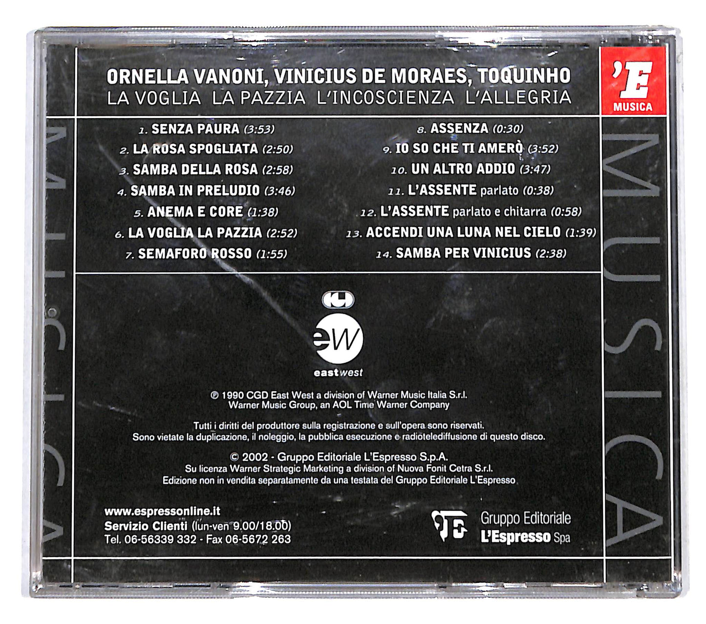 EBOND Vanoni - La Voglia La Pazzia L'Incoscienza L'Allegria CD CB036047