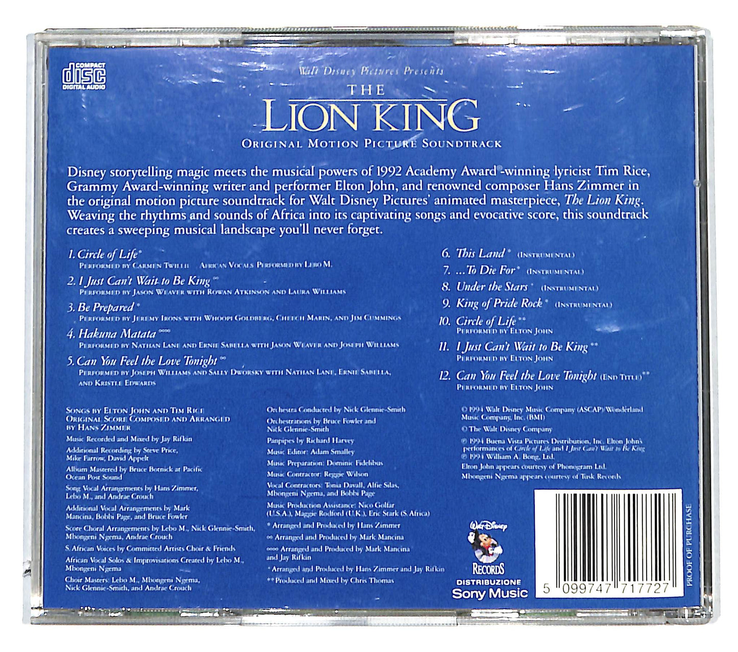 EBOND Various - The Lion King (Soundtrack) CD CB036355