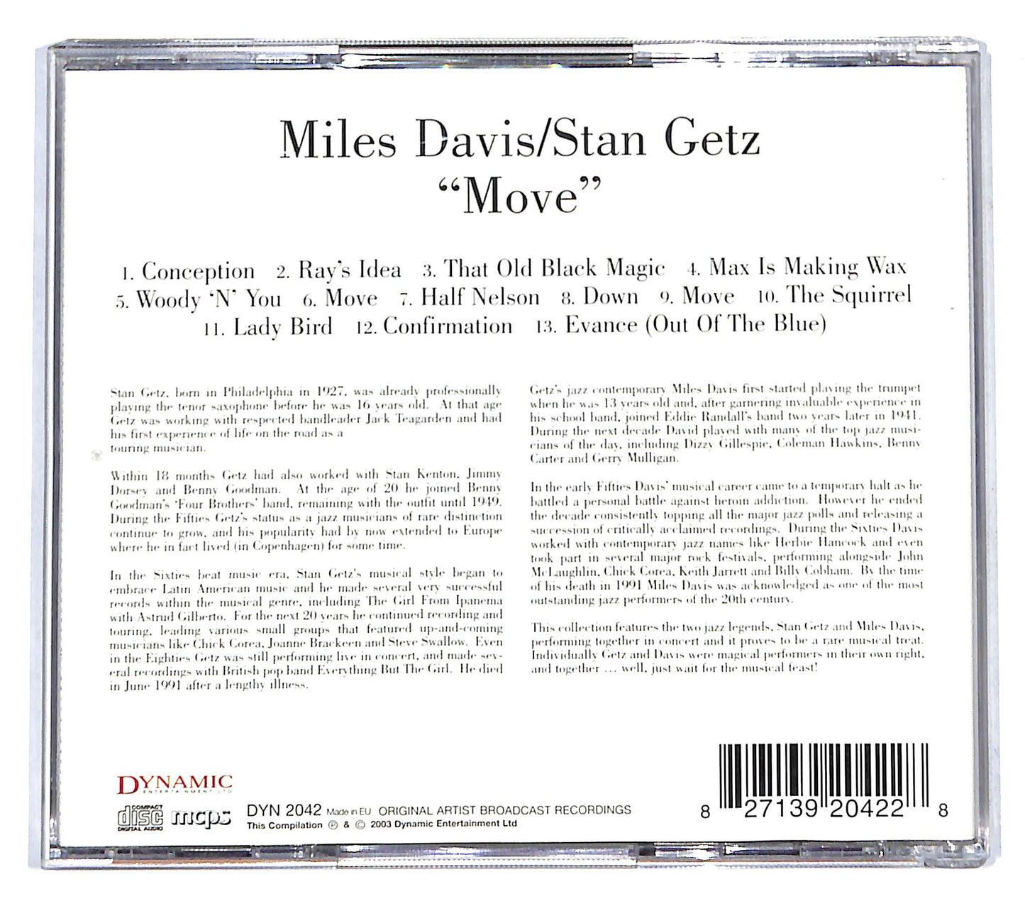 EBOND Miles Davis Stan Getz - Move CD CB036641