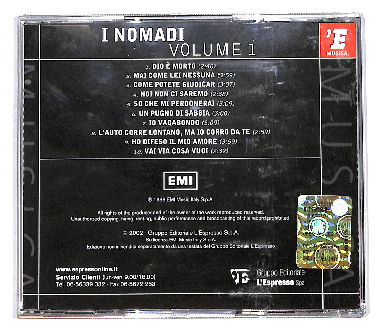 EBOND I Nomadi - Volume 1 EDITORIALE CD CB037107