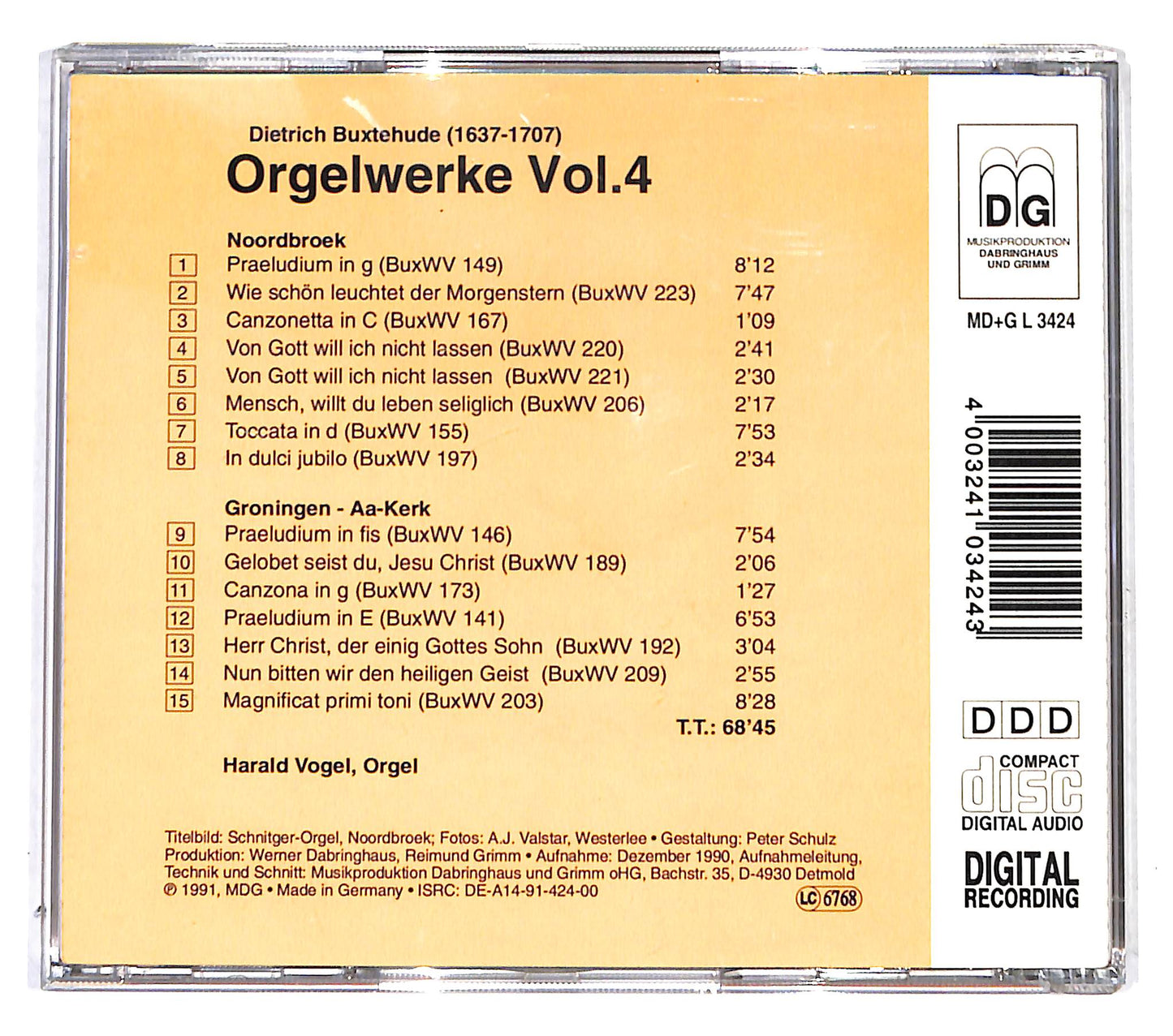 EBOND Dietrich Buxtehude - Harald Vogel - Orgelwerke Vol.4 CD CB037346