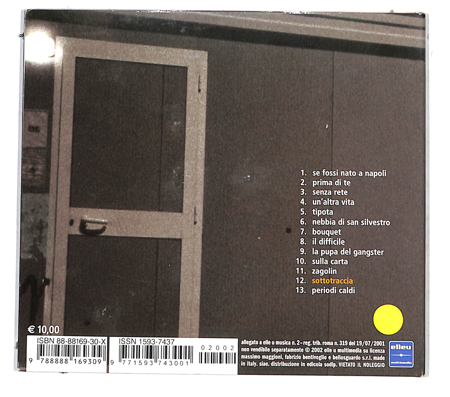 EBOND Fabrizio Bentivoglio Quintetto Di Musicanormale - Sottotraccia CD CB037510