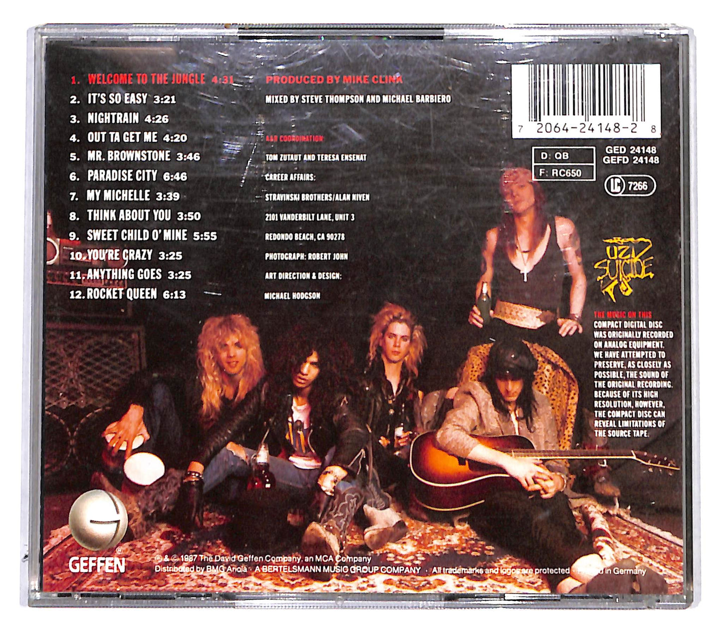 EBOND Guns N' Roses - Appetite For Destruction CD CB037801