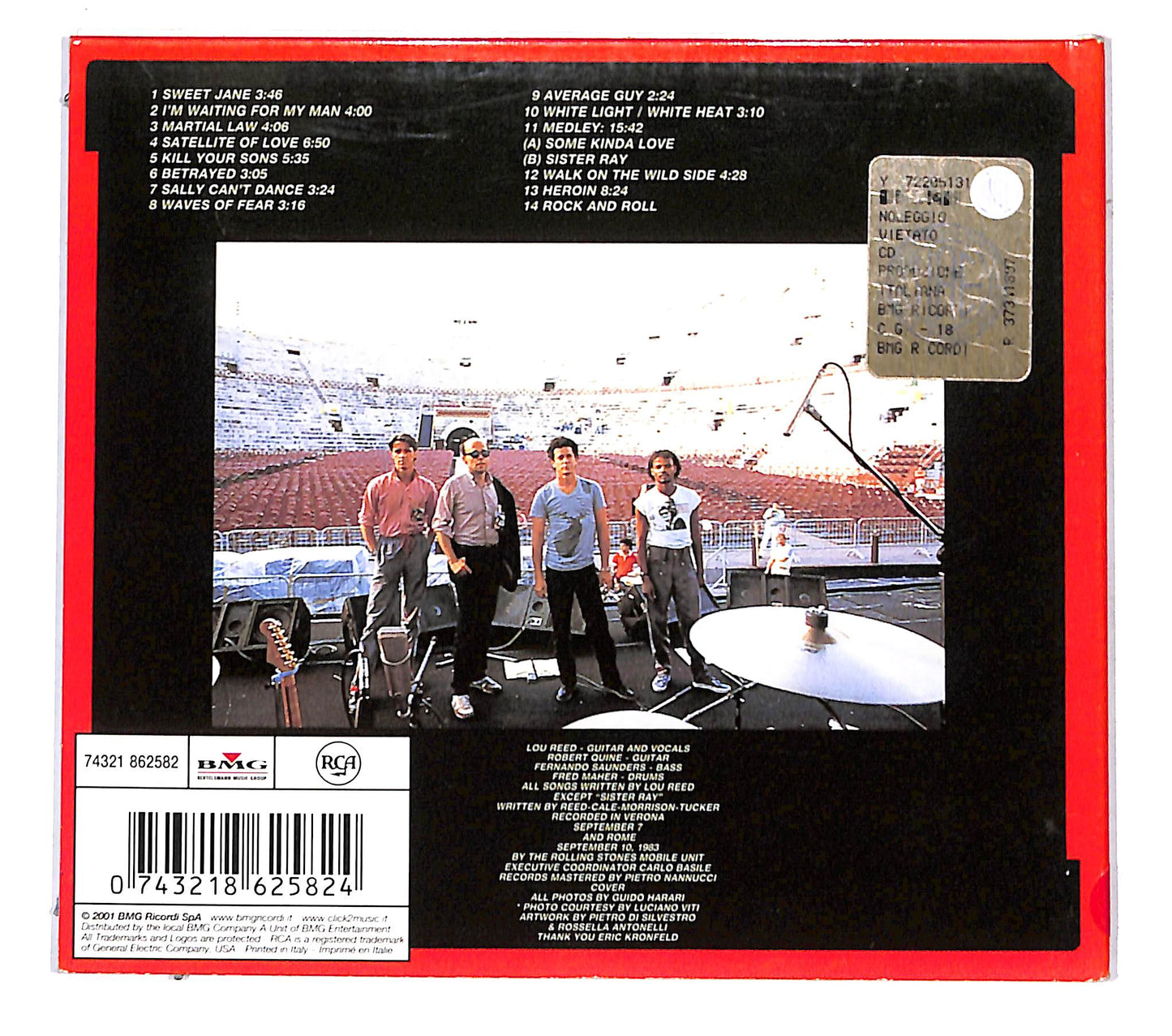 EBOND Lou Reed - Live In Italy CD CB038414