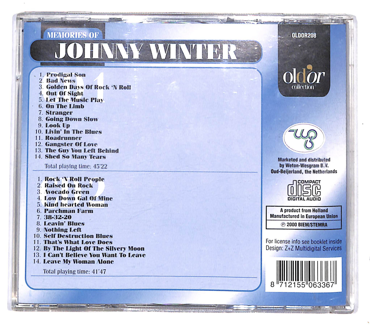 EBOND Johnny Winter - Memories Of Johnny Winter CD CB038428