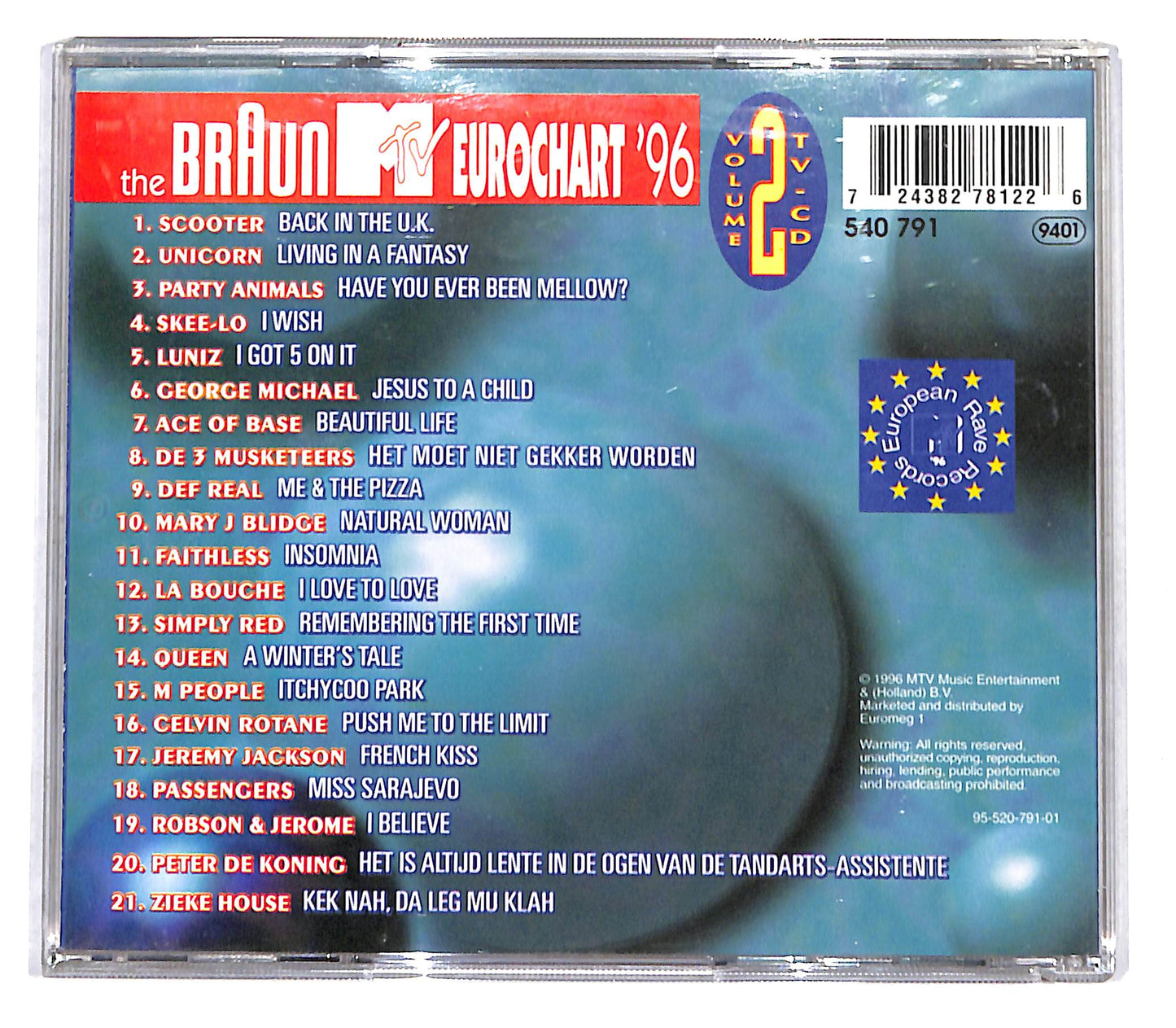 EBOND Various - The Braun MTV Eurochart '96 - Volume 2 CD CB039006