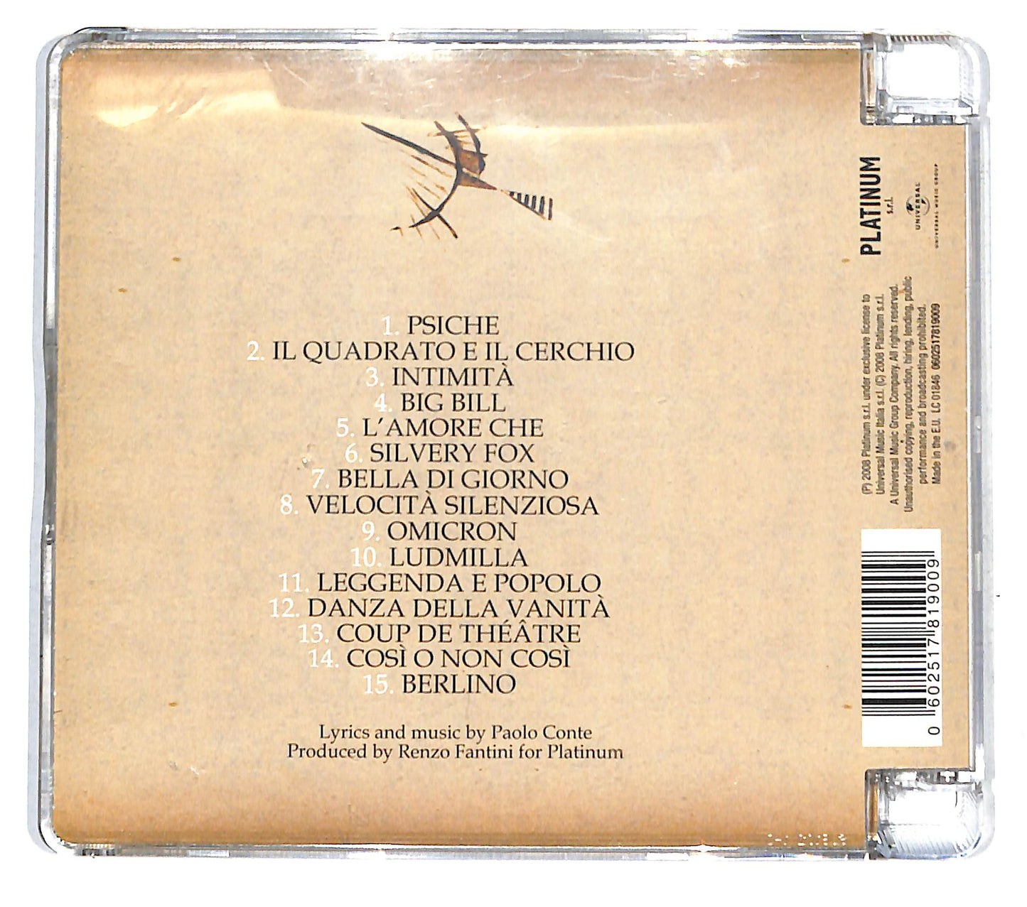 EBOND Paolo Conte - Psiche SJB CD CB040303