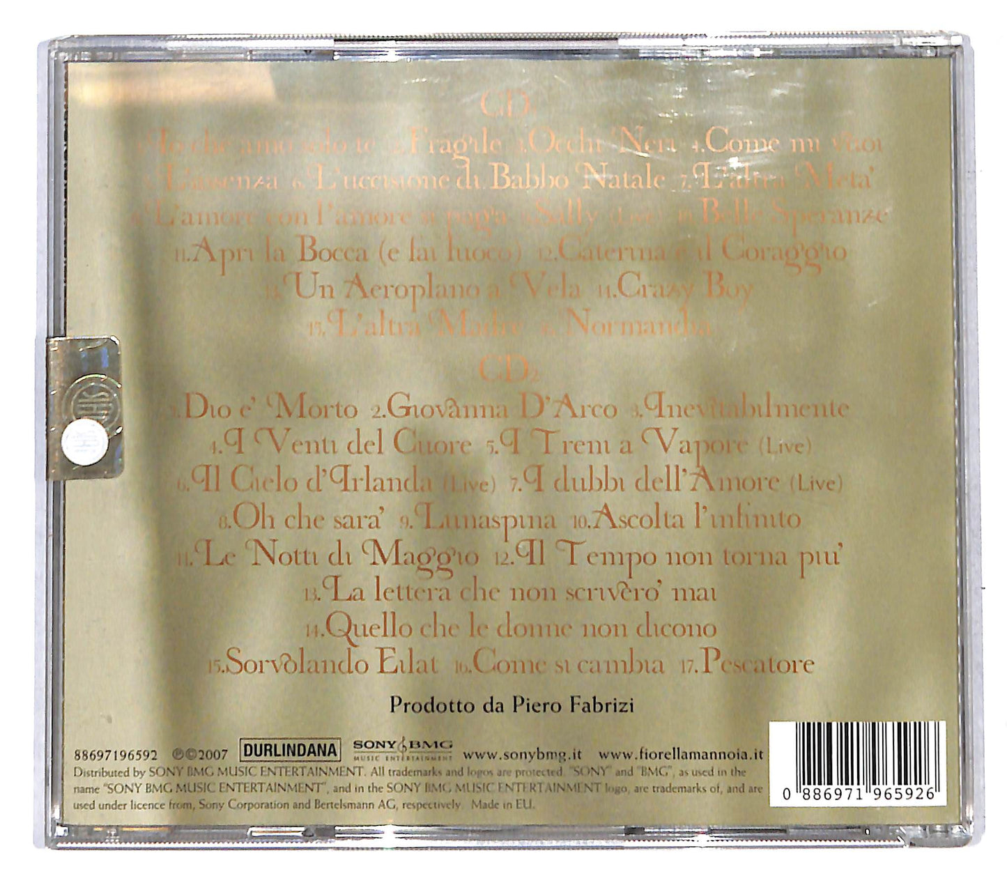 EBOND Fiorella Mannoia - Canzoni Nel Tempo CD CB040307