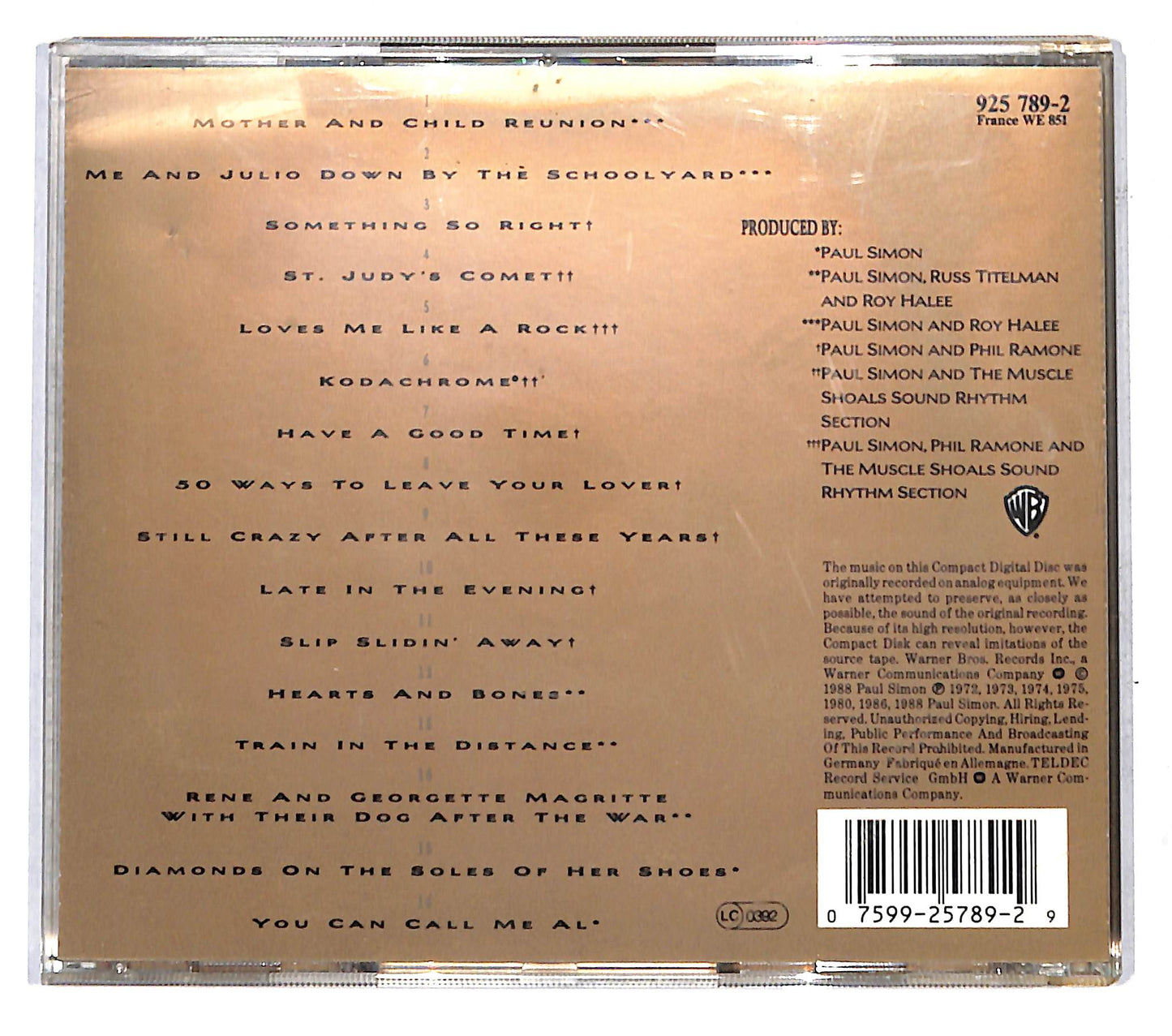 EBOND Paul Simon - Negotiations And Love Songs (1971-1986) CD CB040324