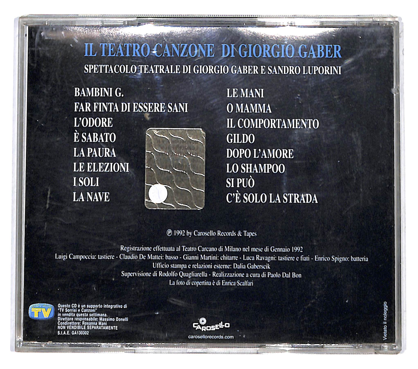 EBOND Giorgio Gaber - Il Teatro Canzone EDITORIALE CD CB040704