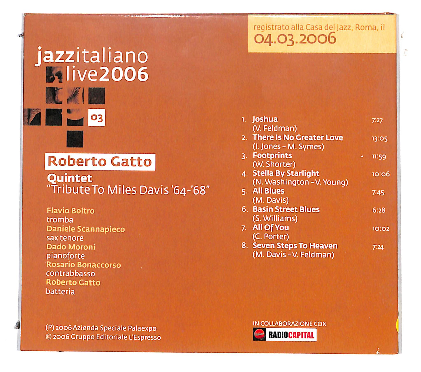 EBOND Roberto Gatto - Jazzitaliano Live 2006 CD CB040759