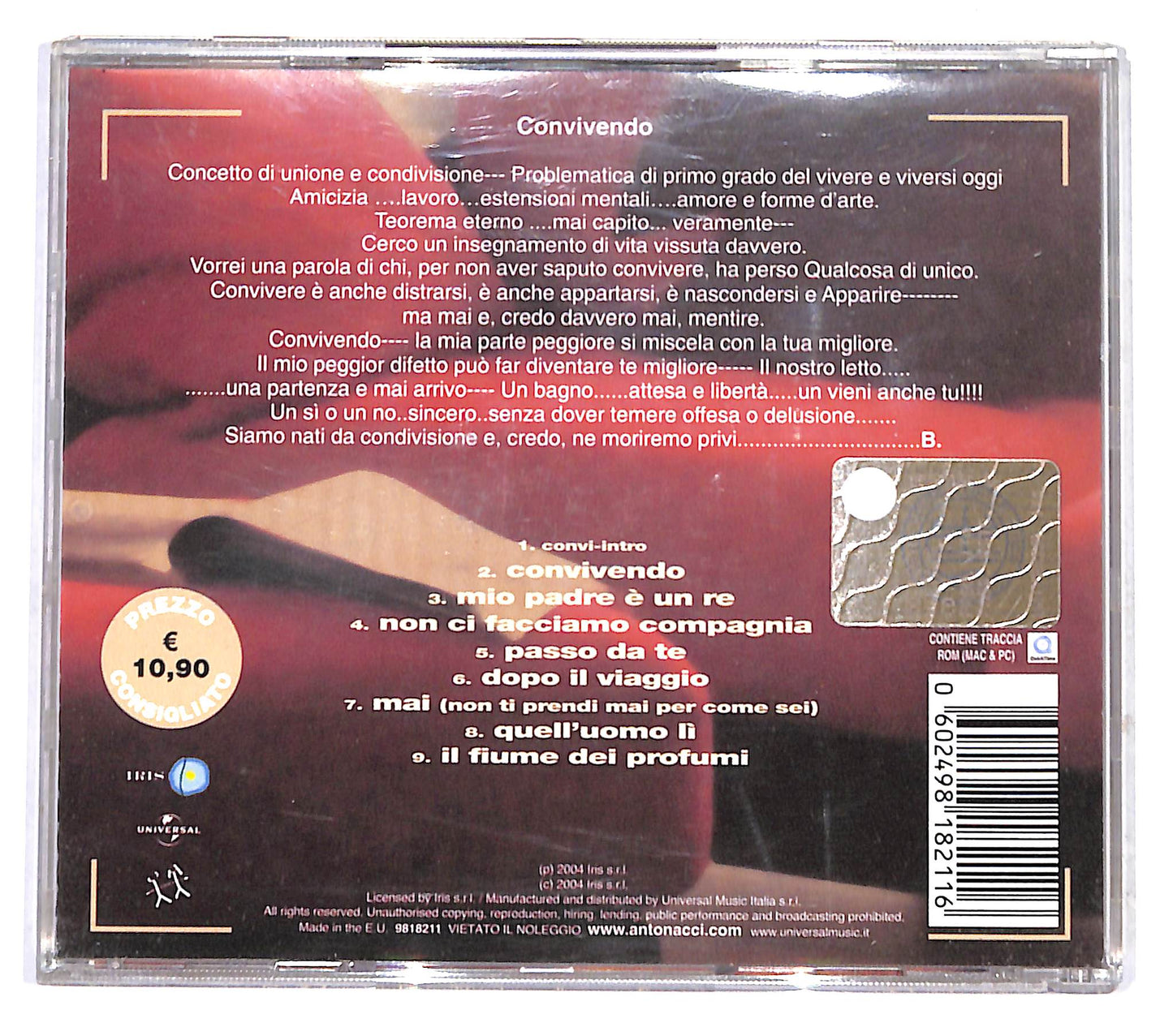 EBOND Biagio Antonacci - Convivendo (Parte 1) CD CB041134