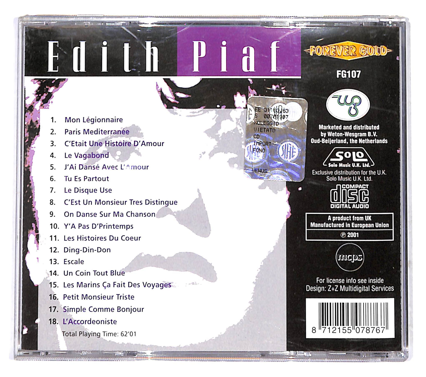 EBOND Edith Piaf - Edith Piaf CD CB041135