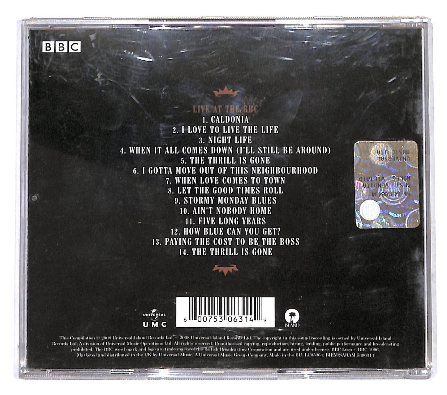 EBOND B.B. King - Live At The BBC CD CB041143