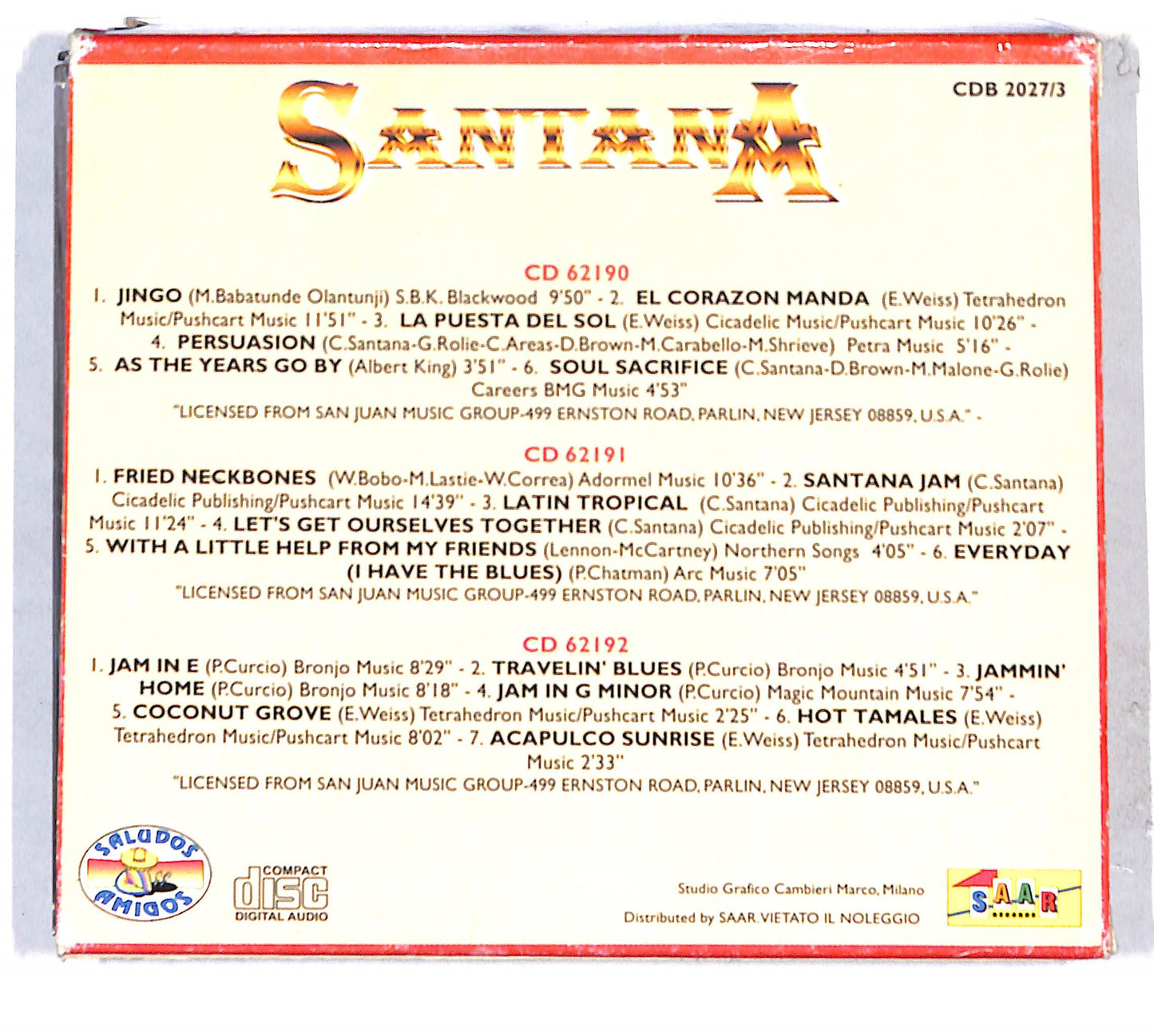 EBOND Santana - Santana CD CB041303