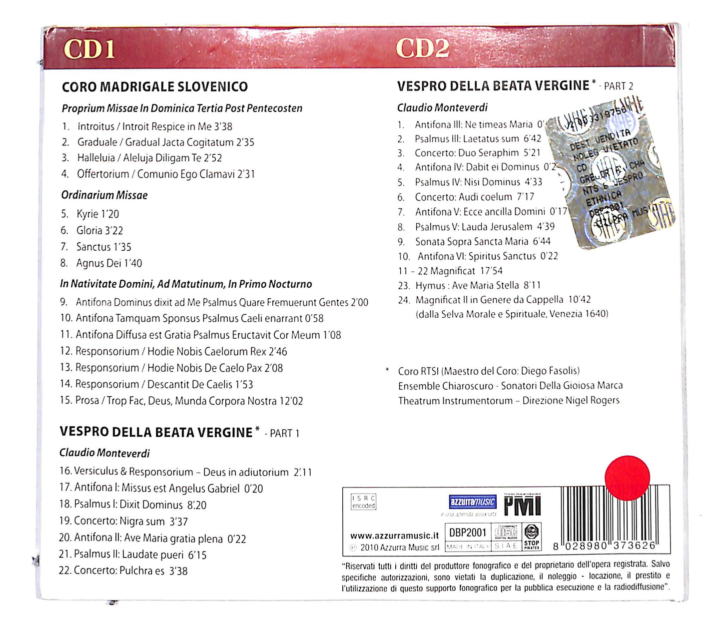EBOND Various - Canti Gregoriani DIGIPACK CD CB041527