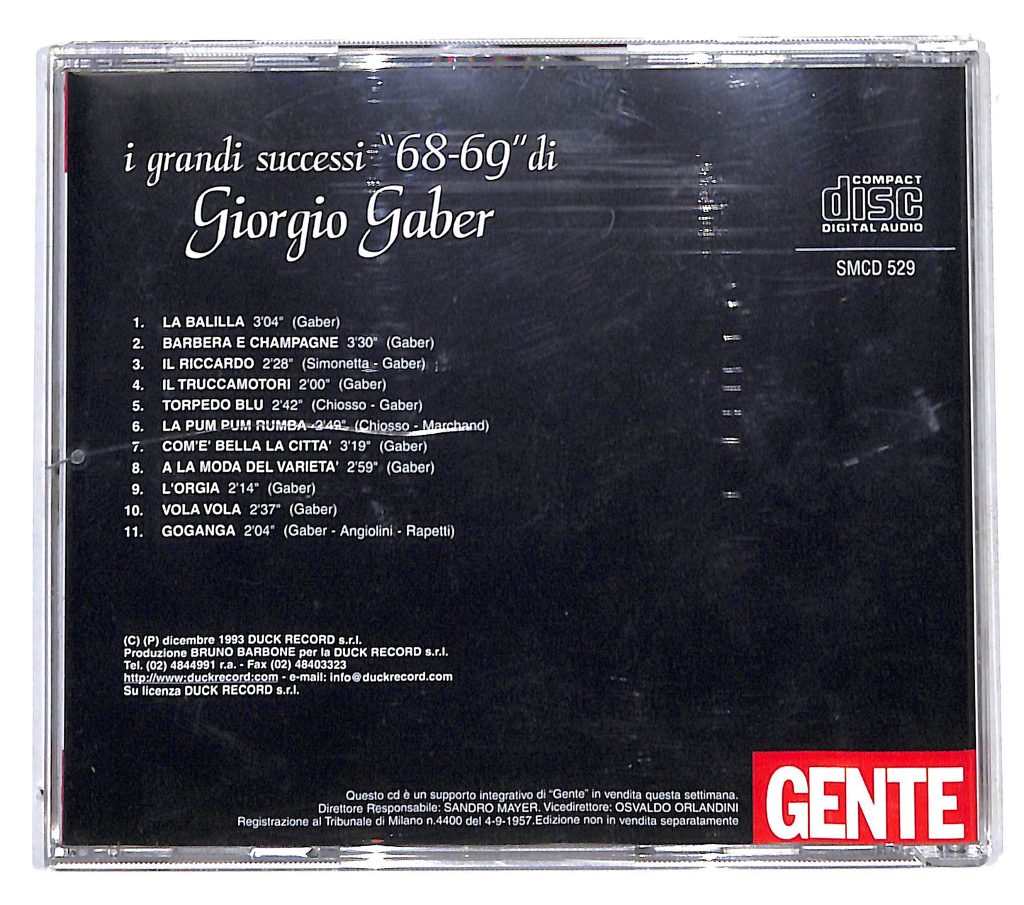 EBOND Giorgio Gaber - I Grandi Successi ''68-69'' Di Giorgio Gaber CD CB041542