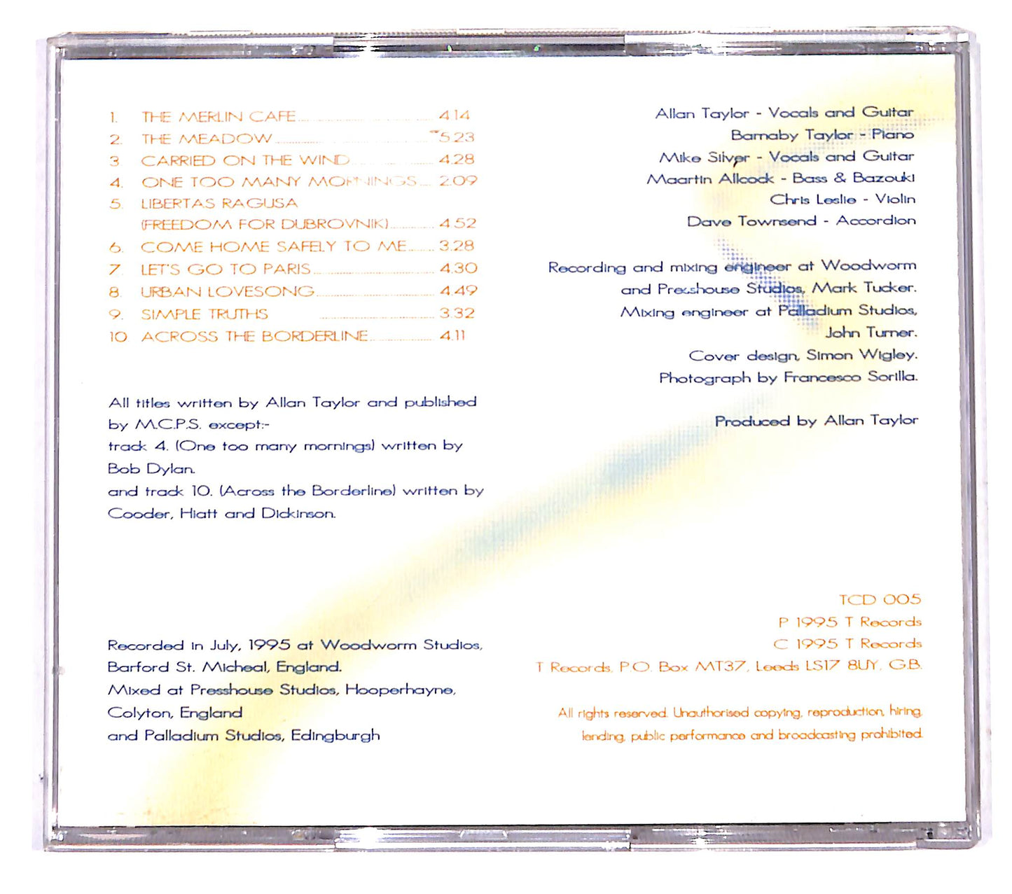 EBOND Allan Taylor - Faded Light CD CB042641