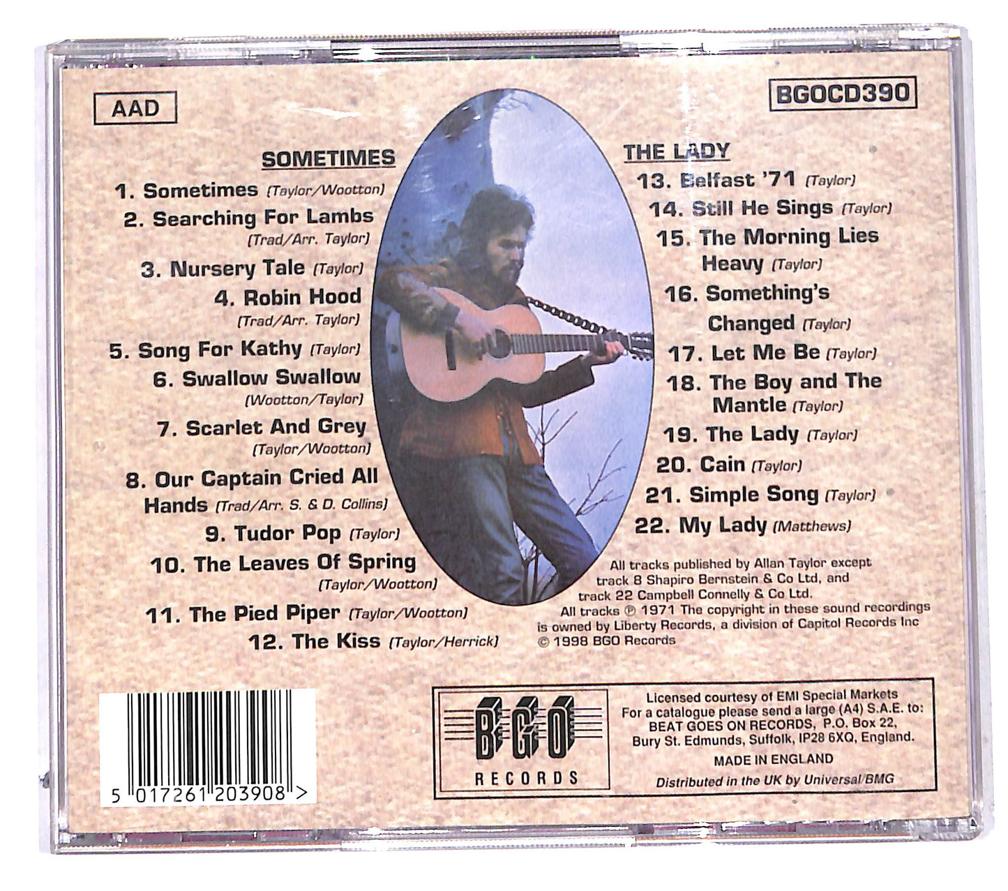 EBOND Allan Taylor - Sometimes The Lady CD CB042644