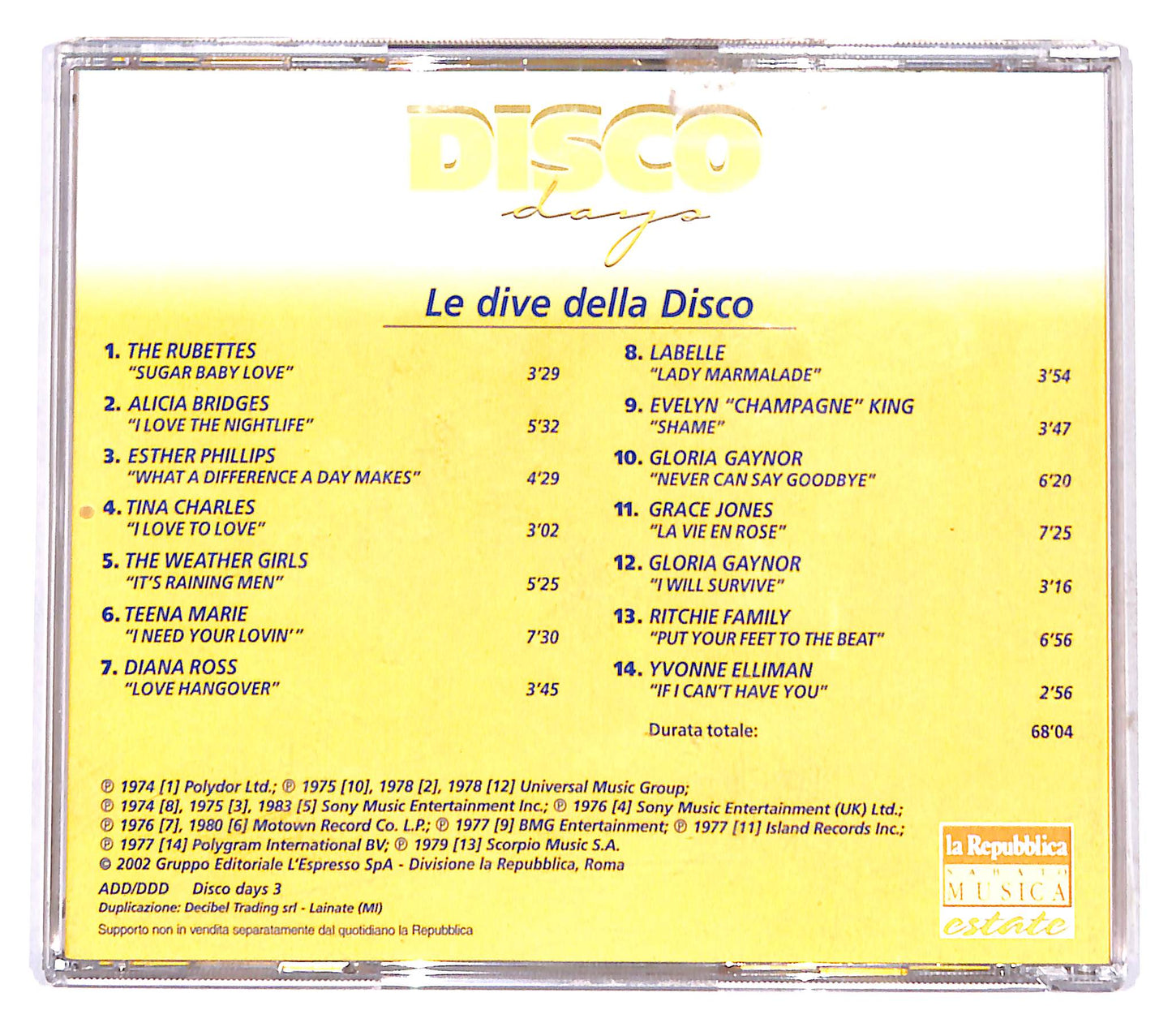 EBOND Various - Le Dive Della Disco vol.3 CD CB042658