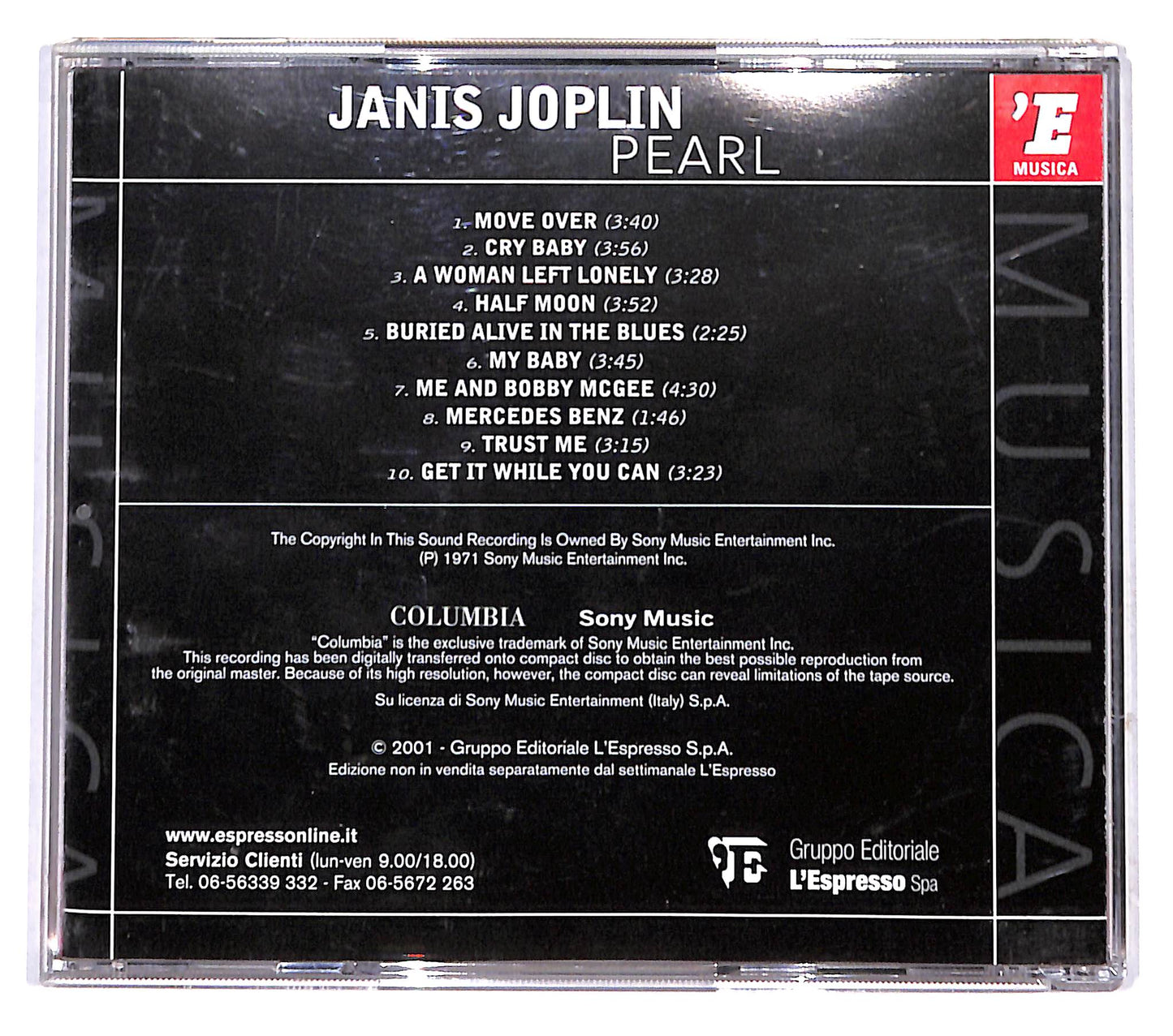 EBOND Janis Joplin - Pearl EDITORIALE CD CB044656