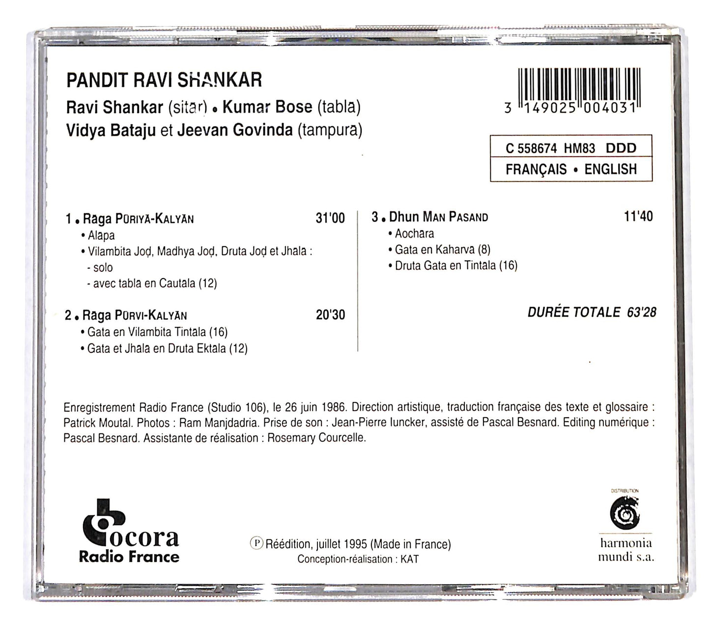 EBOND Pandit Ravi Shankar - Pandit Ravi Shankar CD CB045705