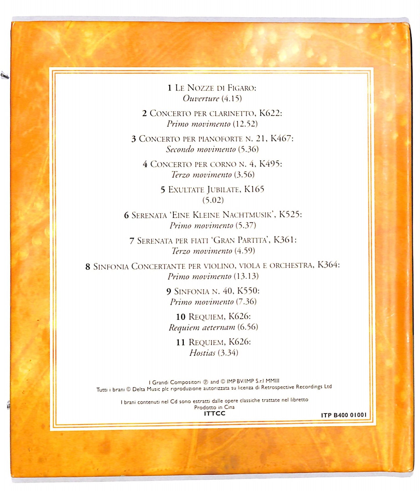 EBOND Mozart - I Suoi Capolavori CD CB045716