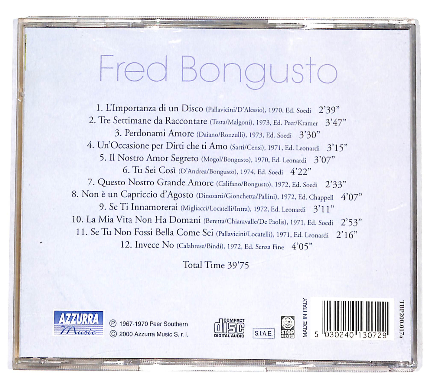 EBOND Fred Bongusto - Fred Bongusto CD CB046157